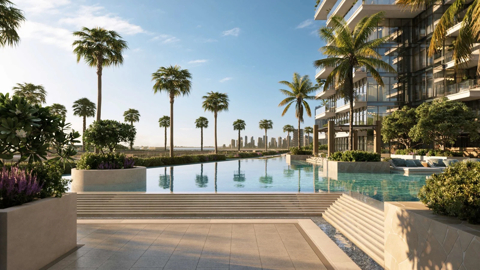 Luxury terrace pool and sea view at Beach Resort Residence 77