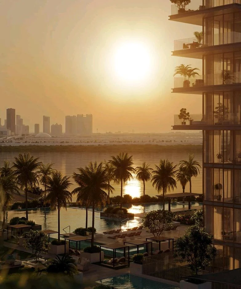 Beach Resort Residence 77 waterfront setting and beach on Al Reem Island